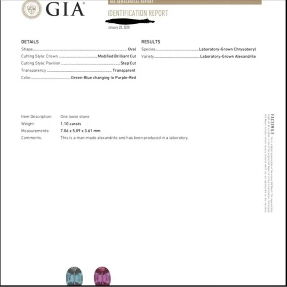 🌹FINAL PRICE REDUCTION $2000🌹 GIA CERTIFIED ALEXANDRITE AND DIAMOND RING - Picture 8 of 16